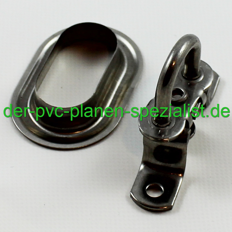 Drehverschluss für Ovalösen in Messing 38 x 13 mm